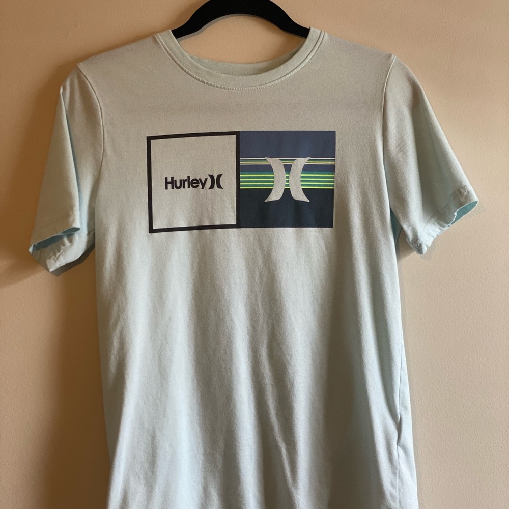 Hurley boys blue short sleeve graphic tee size large